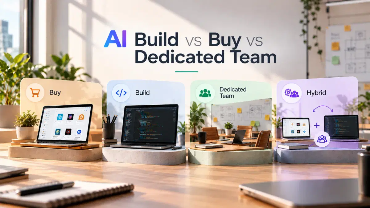 AI Build vs Buy vs Dedicated Team: A Practical Decision Guide